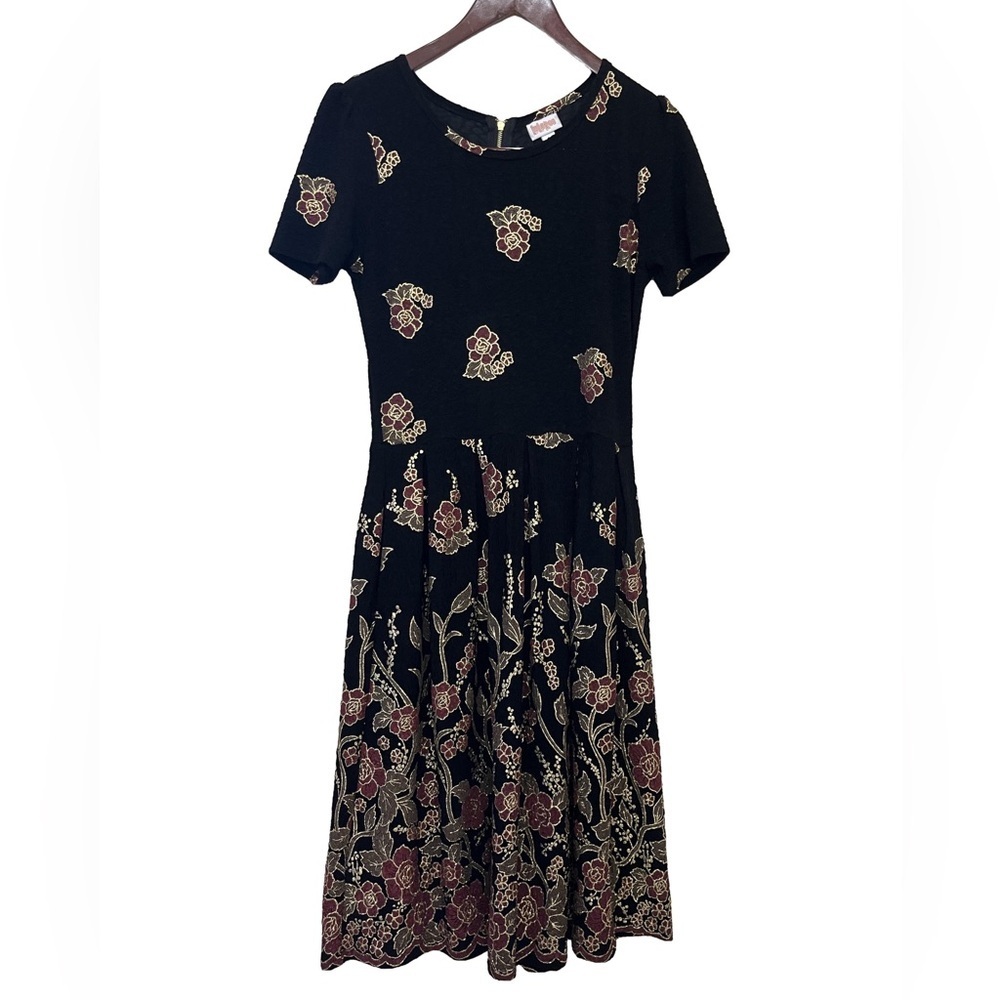 LuLaRoe Amelia Women’s Elegant Fit & Flare Dress Size Large